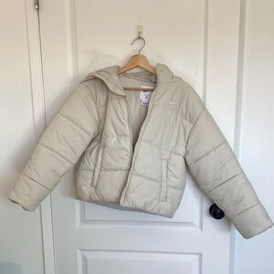 Nike Cream Hooded Puffer Jacket